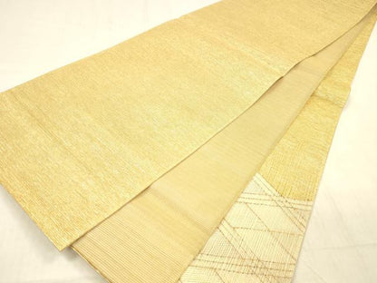 平和屋着物＊夏物 太鼓柄袋帯 菱文 金糸 正絹 逸品 DABB3812cm