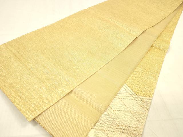 平和屋着物＊夏物 太鼓柄袋帯 菱文 金糸 正絹 逸品 DABB3812cm