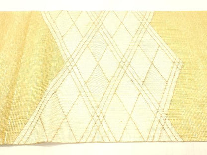 平和屋着物＊夏物 太鼓柄袋帯 菱文 金糸 正絹 逸品 DABB3812cm