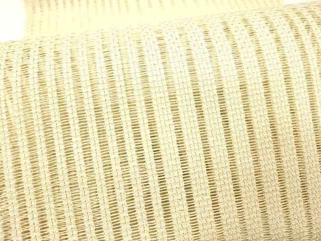 平和屋着物＊夏物 八寸名古屋帯 間道 銀糸 正絹 逸品 DABB3818cm