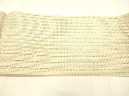 平和屋着物＊夏物 八寸名古屋帯 間道 銀糸 正絹 逸品 DABB3818cm