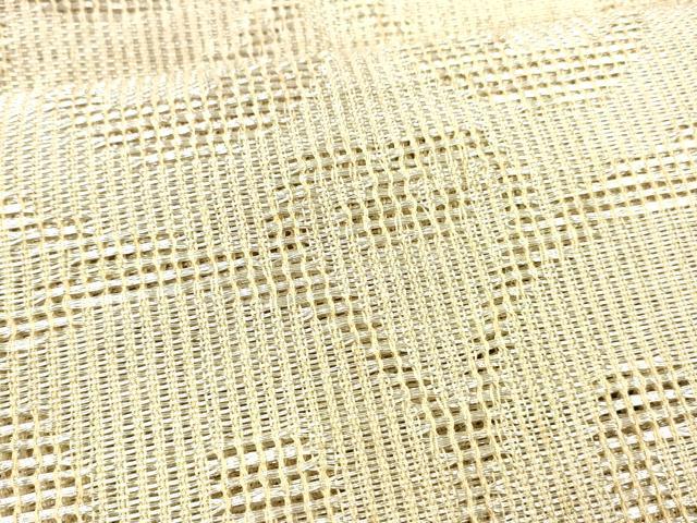 平和屋着物＊夏物 八寸名古屋帯 唐草文 銀糸 正絹 逸品 DABB3819cm