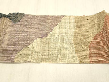 平和屋着物＊夏物 八寸名古屋帯 抽象文様 正絹 逸品 DABB3826cm