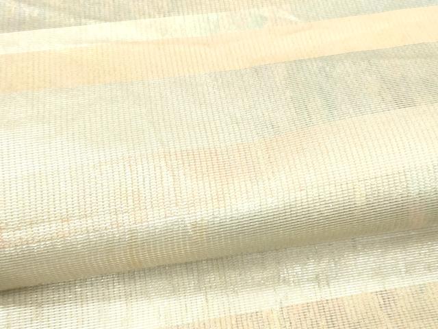 平和屋着物＊夏物 六通柄袋帯 横段文 金銀糸 引箔 正絹