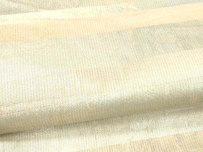 平和屋着物＊夏物 六通柄袋帯 横段文 金銀糸 引箔 正絹 逸品 DABB3828cm