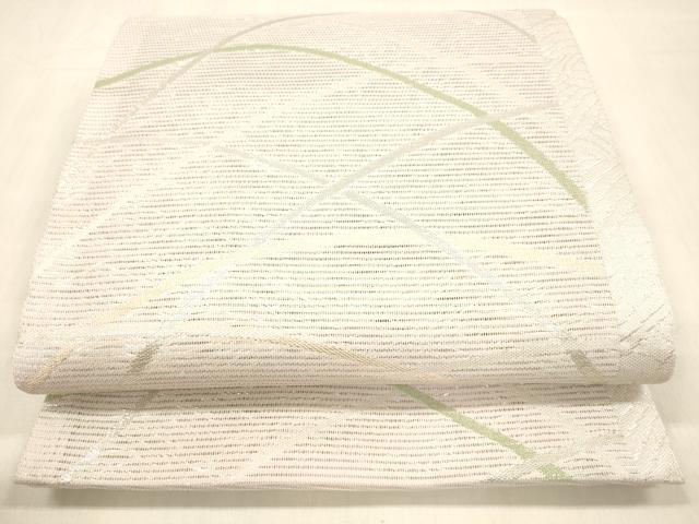 平和屋着物＊夏物 六通柄 京袋帯 草葉文 銀糸 DABB3835cm