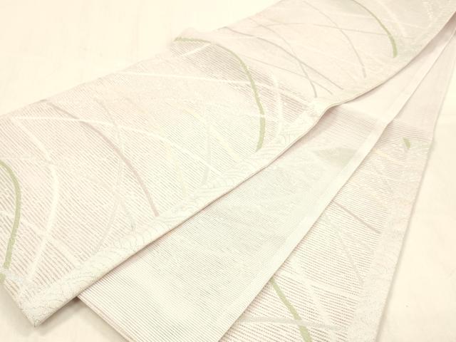 平和屋着物＊夏物 六通柄 京袋帯 草葉文 銀糸 DABB3835cm