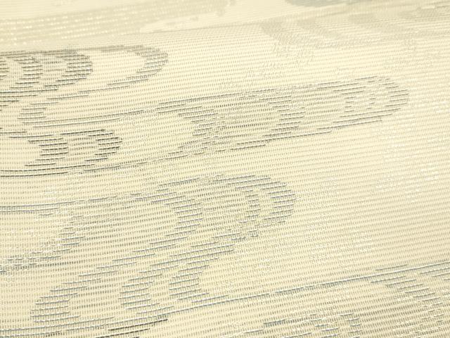 平和屋着物＊夏物 六通柄袋帯 流水草葉文 銀糸 正絹 逸品 DABB3841cm