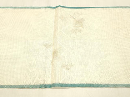 平和屋着物＊夏物 太鼓柄袋帯 枝花文 金銀糸 正絹 逸品 DABB3843cm