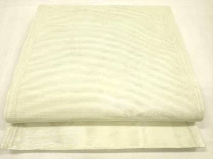 平和屋着物＊夏物 六通柄袋帯 舞葉文 銀糸 正絹 逸品 DABB3844cm