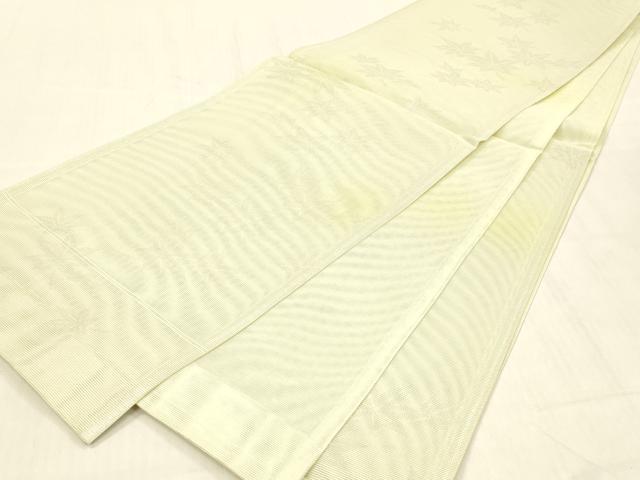 平和屋着物＊夏物 六通柄袋帯 舞葉文 銀糸 正絹 逸品 DABB3844cm