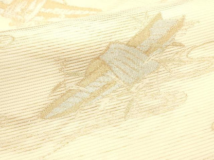 平和屋着物＊夏物 六通柄袋帯 流水舟文 金銀糸 正絹 逸品 DABB3846cm