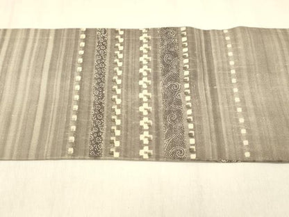 平和屋着物＊夏物 九寸名古屋帯 作家物 横段花唐草文 正絹 逸品 DABB3847cm
