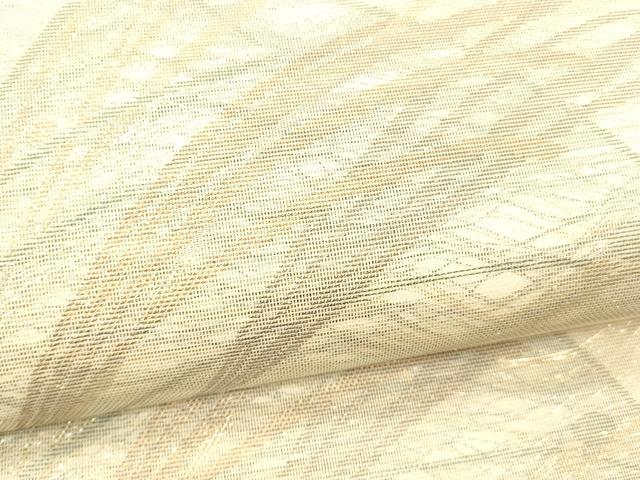 平和屋着物＊夏物 六通柄袋帯 草葉文 金糸 正絹 逸品 DABB3850cm