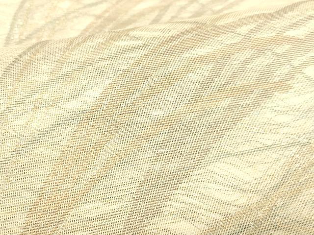 平和屋着物＊夏物 六通柄袋帯 草葉文 金糸 正絹 逸品 DABB3850cm
