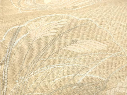 平和屋着物＊夏物 六通柄袋帯 紫陽花 竜田川 銀糸 正絹 逸品 DABB3852cm