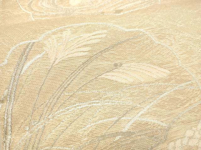 平和屋着物＊夏物 六通柄袋帯 紫陽花 竜田川 銀糸 正絹 逸品 DABB3852cm