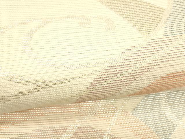 平和屋着物＊夏物 六通柄袋帯 流水文 銀糸 正絹 逸品 DABB3855cm