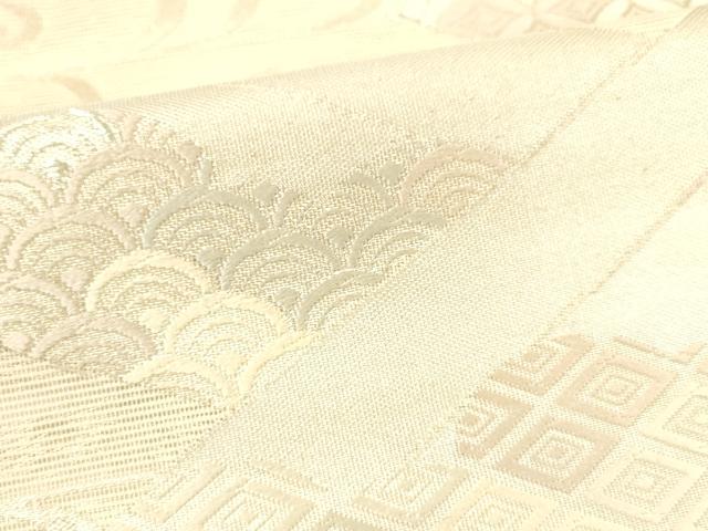 平和屋着物＊夏物 六通柄袋帯 薫風 流水吉祥文 銀糸 正絹 逸品 DABB3856cm