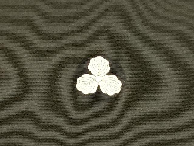 平和屋着物■豪華黒留袖　駒刺繍　地紙草花文　金彩　正絹　逸品　DABB3874cm