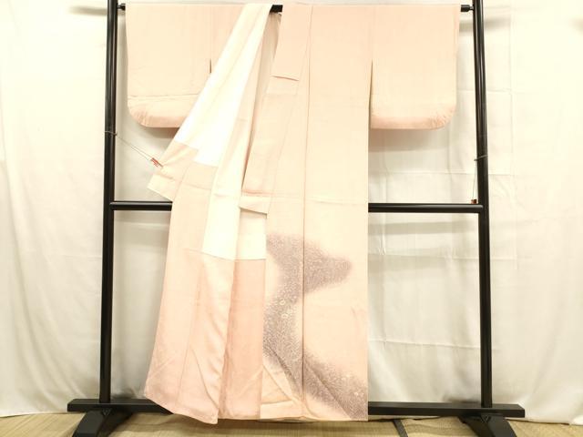 平和屋着物■色留訪問着 刺繍 草花文 暈し染め 正絹 逸品 DABB3905cm