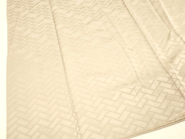 平和屋着物■上質な色無地 檜垣地紋 洗柿色 正絹 逸品 DABB3914cm