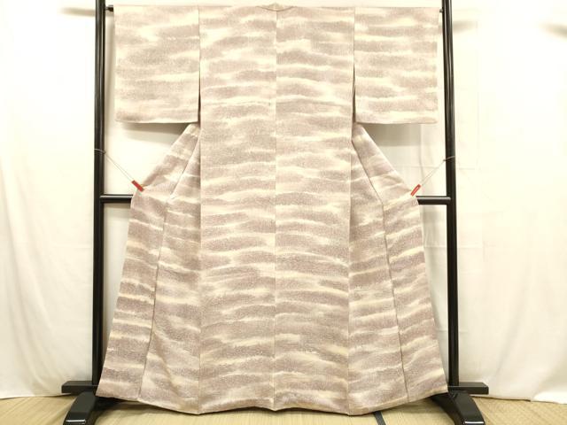 平和屋着物■上質な小紋 霞文 正絹 逸品 DABB3952cm