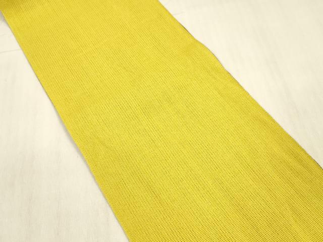 平和屋着物＊夏物　両面　半幅帯　蒲公英色　鶯色　DABB3962cm