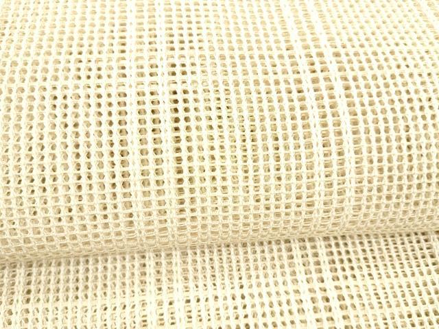 平和屋着物＊夏物 八寸名古屋帯 格子 象牙色 正絹 逸品 DABB3970cm