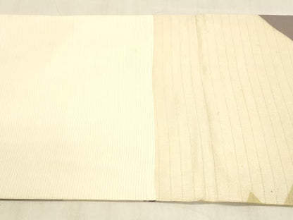 平和屋着物＊夏物 アンティーク 大正ロマン 九寸名古屋帯 駒刺繍 流水花文 正絹 逸品 DABB3971cm