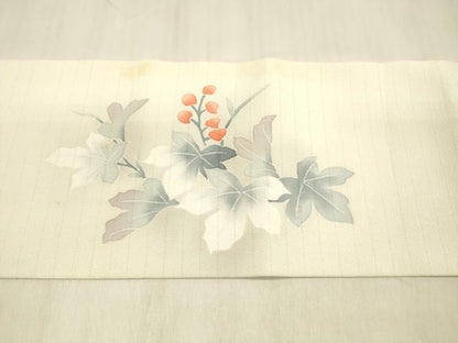平和屋着物＊夏物 九寸名古屋帯 枝葉文 DABB3973cm