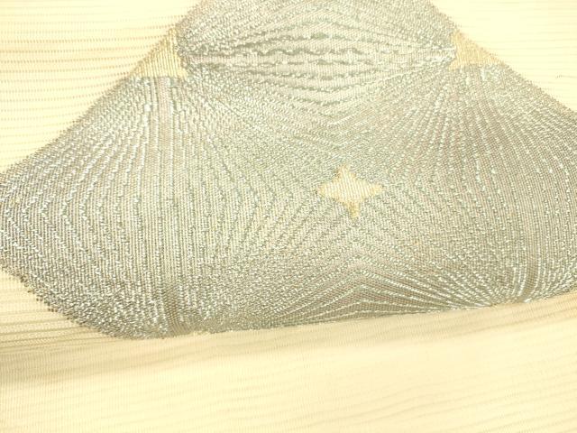 平和屋着物＊夏物 九寸名古屋帯 菱文 金糸 正絹 逸品 DABB3975cm