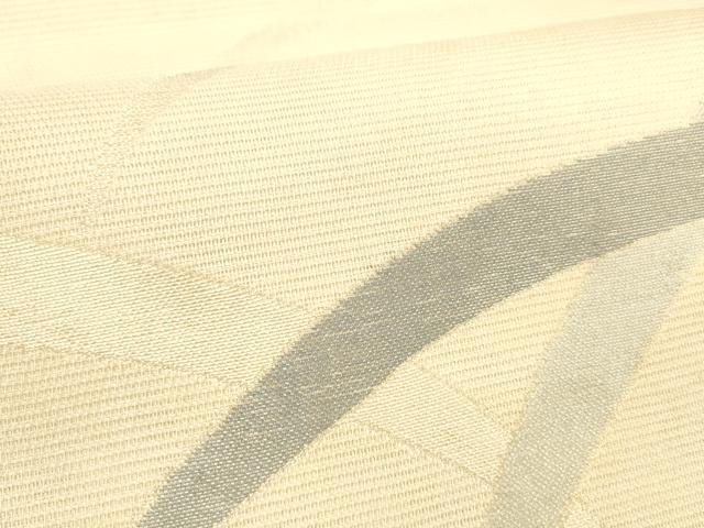 平和屋着物＊夏物 六通柄袋帯 草葉文 銀糸 正絹 逸品 DABB3981cm
