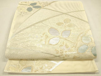 平和屋着物＊夏物 六通柄袋帯 こかげ 金銀糸 正絹 逸品 DABB3984cm