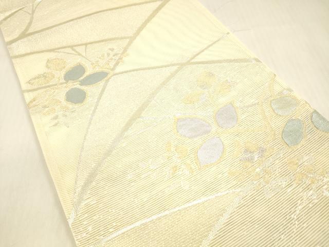 平和屋着物＊夏物 六通柄袋帯 こかげ 金銀糸 正絹 逸品 DABB3984cm