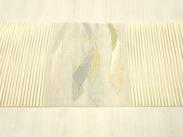 平和屋着物＊夏物 絽綴れ 八寸名古屋帯 抽象文様 金銀糸 正絹 逸品 DABB3986cm