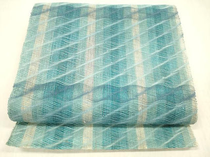 平和屋着物＊夏物　八寸名古屋帯　間道　DABB3987cm
