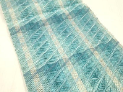 平和屋着物＊夏物　八寸名古屋帯　間道　DABB3987cm
