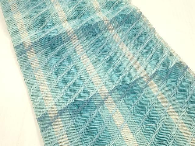 平和屋着物＊夏物　八寸名古屋帯　間道　DABB3987cm