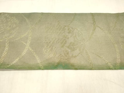 平和屋着物＊夏物 九寸名古屋帯 草花文 正絹 逸品 DABB3992cm