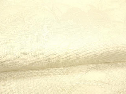 平和屋着物＊夏物 六通柄 本袋帯 草葉文 銀糸 正絹 逸品 DABB3995cm