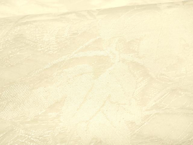 平和屋着物＊夏物 六通柄 本袋帯 草葉文 銀糸 正絹 逸品 DABB3995cm