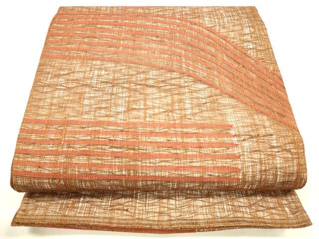 平和屋着物＊夏物 太鼓柄袋帯 櫛織 横段文 正絹 逸品 DABB4000cm
