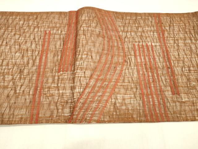 平和屋着物＊夏物 太鼓柄袋帯 櫛織 横段文 正絹 逸品 DABB4000cm