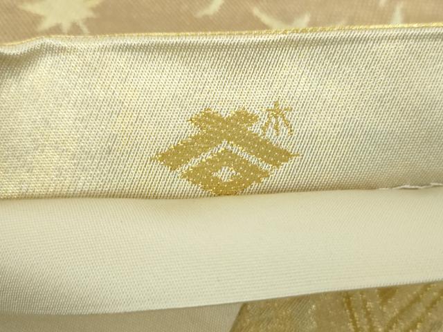 平和屋着物●西陣の名門　本家加納　六通柄袋帯　更紗花鳥文　金糸　引箔　正絹　逸品　DABB4001ps