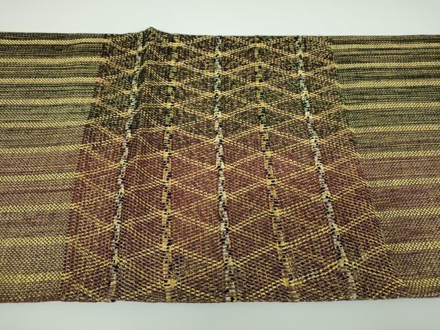 正絹 袋帯 太鼓柄 伊豆蔵明彦 ひなや工房 組紐 極上 逸品 未使用品 平和屋着物○ひなや工房 くむ・あむ・おる 伊豆蔵明彦 組織 太鼓柄