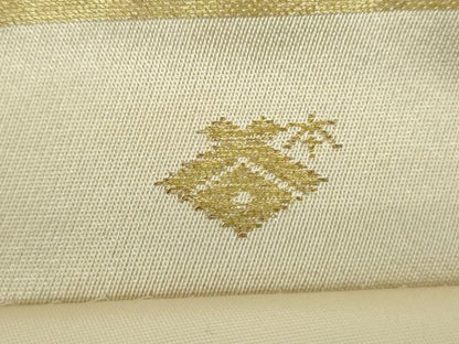 平和屋着物●西陣の名門　本家加納　六通柄袋帯　蜀江花鳥文　金糸　正絹　逸品　DABB4013ps