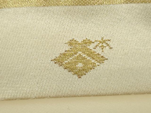 平和屋着物●西陣の名門　本家加納　六通柄袋帯　蜀江花鳥文　金糸　正絹　逸品　DABB4013ps