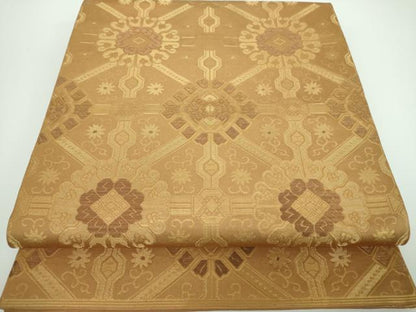 平和屋着物●西陣　川島織物　六通柄　本袋帯　吉祥花文　金糸　正絹　逸品　DABB4033ps