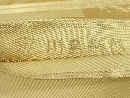 平和屋着物●西陣　川島織物　六通柄　本袋帯　楓文　金糸　正絹　逸品　DABB4034ps